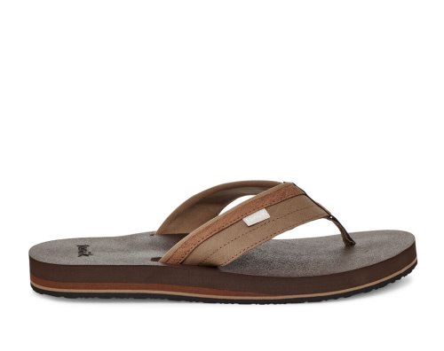 Sanuk Ziggy Water-Friendly - Sanuk Flip Flops Mens Brown - Philippines ARVPGU068